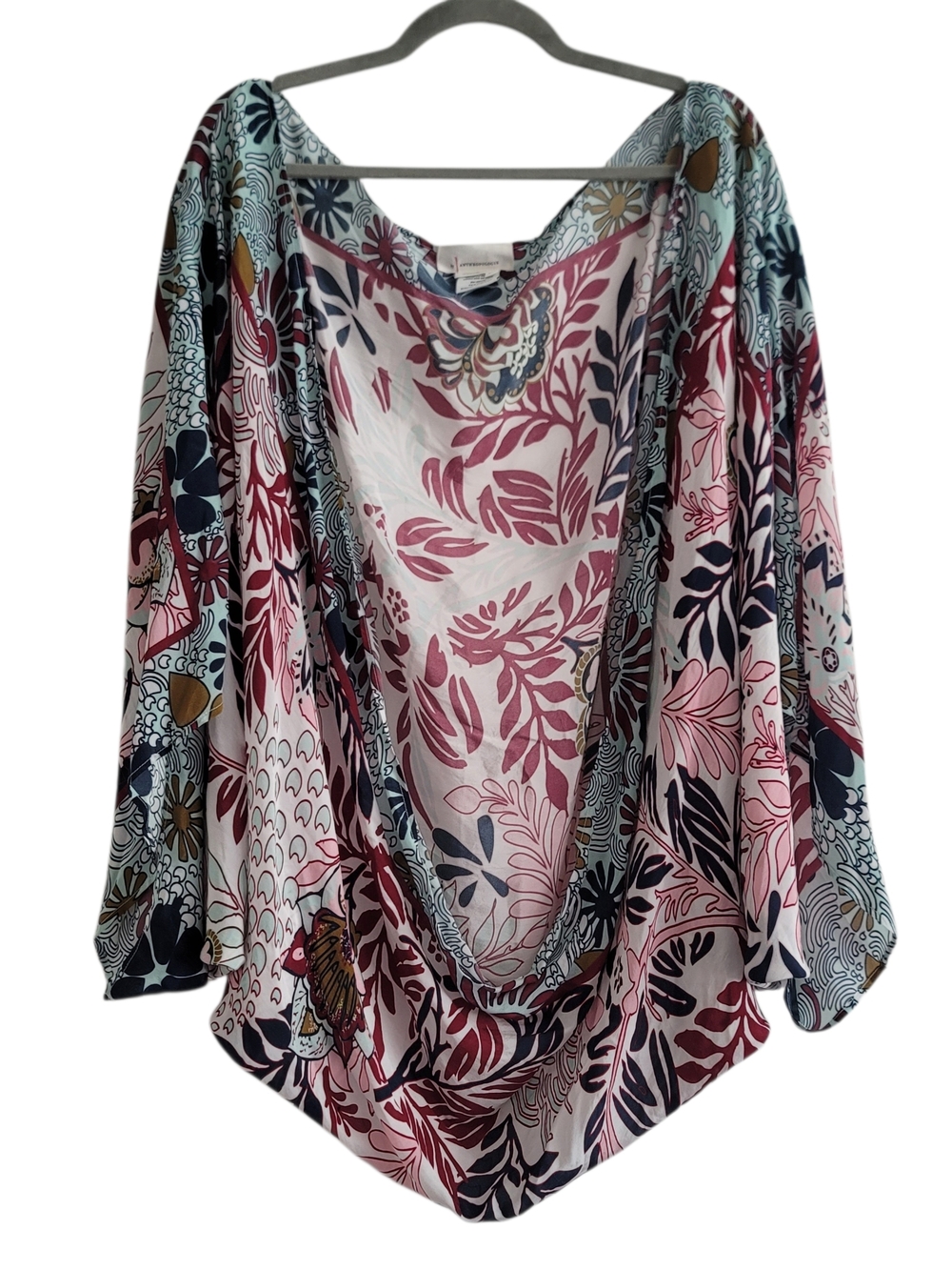 Anthropologie One Size Floral Kimono Boho‎ Slouchy Beach Cardigan Cover Up
